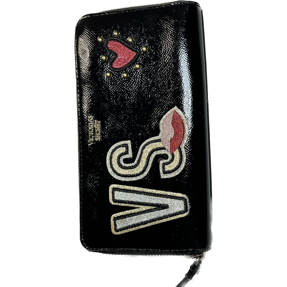 Victoria Secret Wallet Black Zip Around